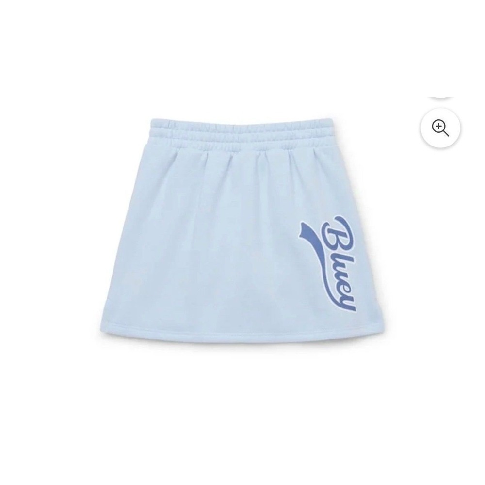 Bluey Girls Light Blue Athletic Skirt Elastic Waist Logo Graphic Skort